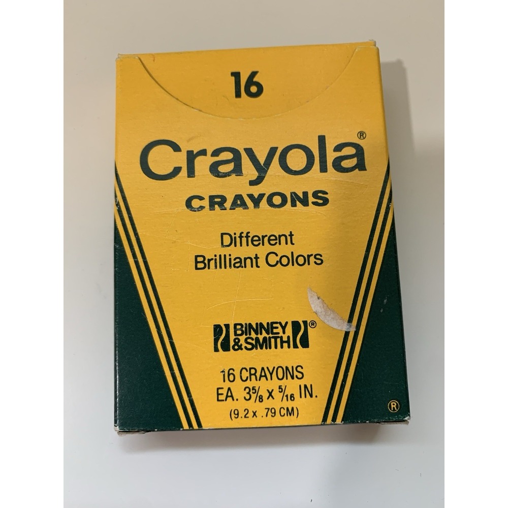 Crayola Crayons Box Vintage Number 16 Binney & Smith No. 16 Brilliant Colors